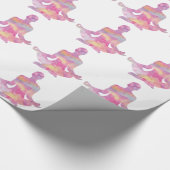 Papier Cadeau Yogi rose pourpre méditant (Coin)