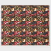 Papier Cadeau Yokie Pup Noël (Plat)