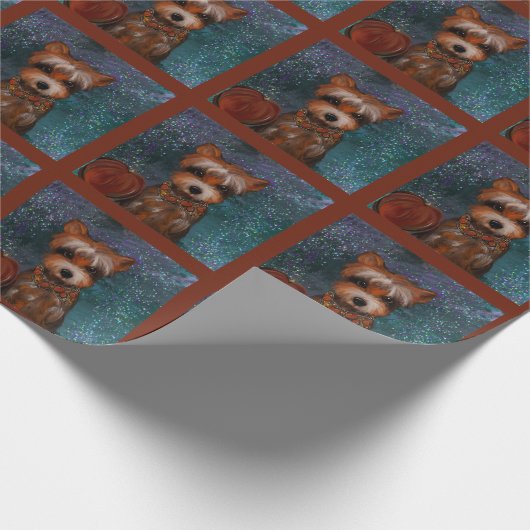 PAPIER CADEAU YORKIE (Coin)