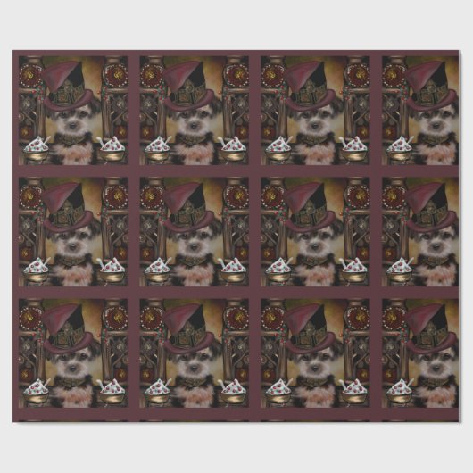 Papier Cadeau Yorkie Poo (Plat)