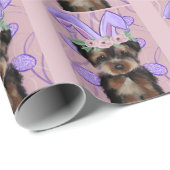 Papier Cadeau Yorkie Poo (Coin rond)