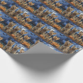 Papier Cadeau Yorkipoo Halloween Éffrayant (Coin)