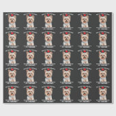 Papier Cadeau Yorkshire cadeau de chien Yorkshire amoureux de fa (Plat)