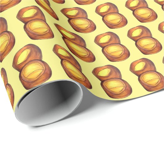 Papier Cadeau Yorkshire Pudding Sunday Roast Royaume-Uni (Coin rond)