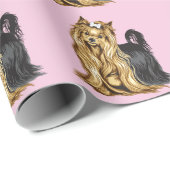 Papier Cadeau yorkshire terrier (Coin rond)