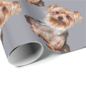 Papier Cadeau Yorkshire Terrier (Coin rond)