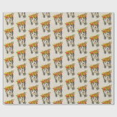 Papier Cadeau Yorkshire Terrier automnal (Plat)