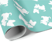 Papier Cadeau Yorkshire Terrier Chien Chien Chien Chien Chien Ch (Coin rond)