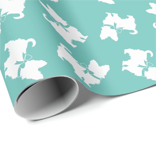 Papier Cadeau Yorkshire Terrier Chien Chien Chien Chien Chien Ch (Coin rond)