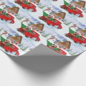 Papier Cadeau Yorkshire Terrier Chien dans la livraison de Noël  (Coin)