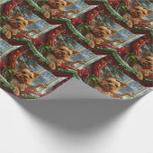 Papier Cadeau Yorkshire Terrier Chien Fête de Noël (Coin)