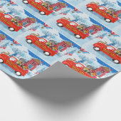 Papier Cadeau Yorkshire Terrier Chien Livraison de Noël Camion (Coin)