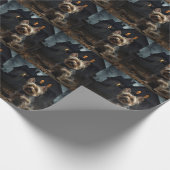 Papier Cadeau Yorkshire Terrier Halloween Épouvantable (Coin)