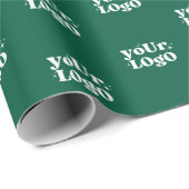 Papier Cadeau your logo here Wrapping Paper (Coin rond)