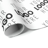 Papier Cadeau Your Logo Simple Repeating Diagonal Pattern (Coin rond)