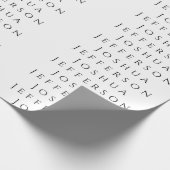 Papier Cadeau Your Name Professional Creative Plain Black White (Coin)