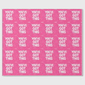 Papier Cadeau You've got this words on pink (Plat)