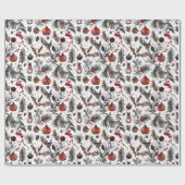 Papier Cadeau Yule, Pagan, Nordic, Solstice, Hiver, Noël (Plat)