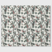 Papier Cadeau Yule, Pagan, Nordic, Solstice, Hiver, Noël (Plat)