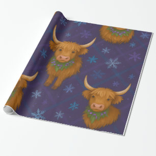 Papier Cadeau "YuleTide Highland Stroll" Highland Holiday Charme