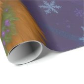 Papier Cadeau "YuleTide Highland Stroll" Highland Holiday Charme (Coin rond)