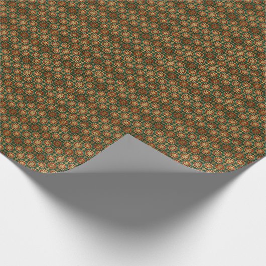 Papier Cadeau Yuletide Opulence : Threads dorés de Noël (Coin)