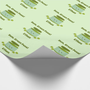 Papier Cadeau Yum papier d'emballage des pois  