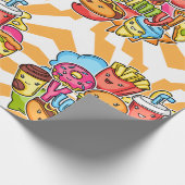 Papier Cadeau Yummy Fast Food (Coin)