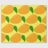 Papier Cadeau Yummy Mango Tropical Summer Fruit (Plat)