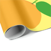 Papier Cadeau Yummy Mango Tropical Summer Fruit (Coin rond)
