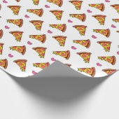 Papier Cadeau Yummy Pizza Slices Motif (Coin)
