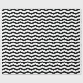 Papier Cadeau Zag zig en chevron noir et blanc motif Noël (Plat)