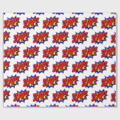 Papier Cadeau Zap Pop Art Superhero Enveloppement Cadeau (Plat)