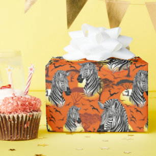 Papier Cadeau Zebra African Savanna Wild Animal
