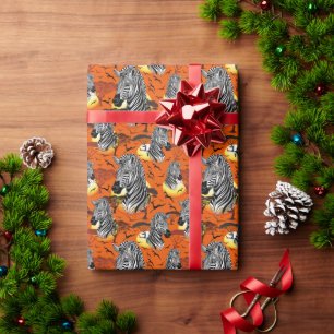 Papier Cadeau Zebra African Savanna Wild Animal