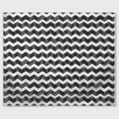 Papier Cadeau Zebra Black et Grey Chevron (Plat)
