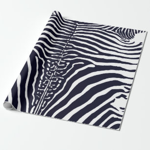 Papier Cadeau Zebra Cowhide Imprimer papier d'emballage noir et 