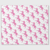 Papier Cadeau Zebra Hot rose et blanc Silhouette (Plat)