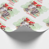 Papier Cadeau Zebra, mon premier Noël (Coin)