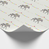 Papier Cadeau Zebra Monkey Balloon Party gift wrapppaper (Coin)