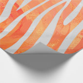 Papier Cadeau Zebra Orange and White Print (Coin)