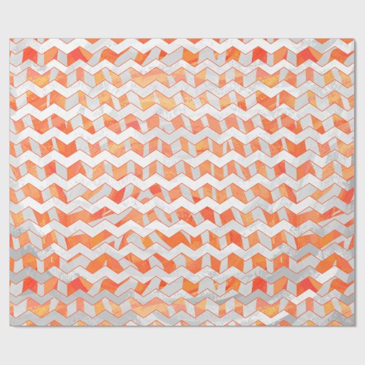 Papier Cadeau Zebra Orange and White Print (Plat)