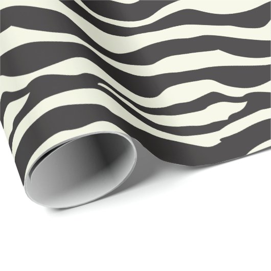 Papier Cadeau Zebra Poster de animal (Coin rond)