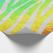 Papier Cadeau Zebra Rainbow et White Print (Coin)