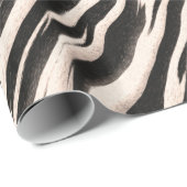 Papier Cadeau Zebra raye une texture transparente + vos idées (Coin rond)