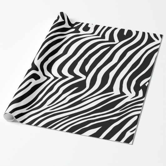 Papier Cadeau Zebra skin motif (Déroulé)