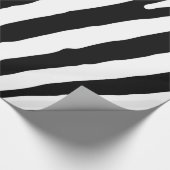 Papier Cadeau Zebra Stripes noir et blanc Cool Abstrait (Coin)