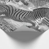 Papier Cadeau Zebras running (Coin)