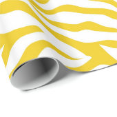 Papier Cadeau Zèbre jaune (Coin rond)