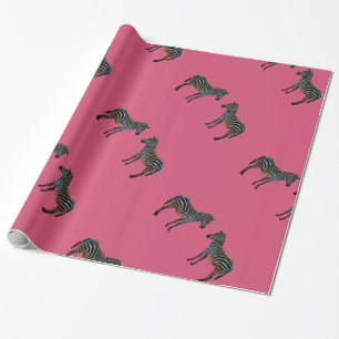 Papier Cadeau Zèbre rayé coloré